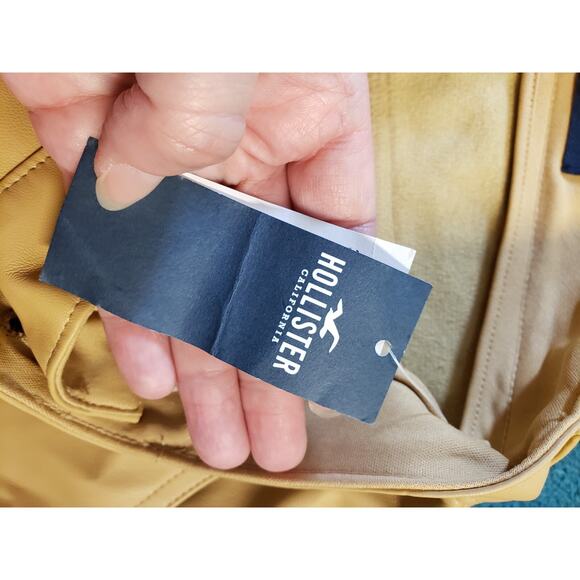 Hollister Jeans Size 1 Womens Brown Faux Leather Pants Ladies Straight NWT - Picture 5 of 15